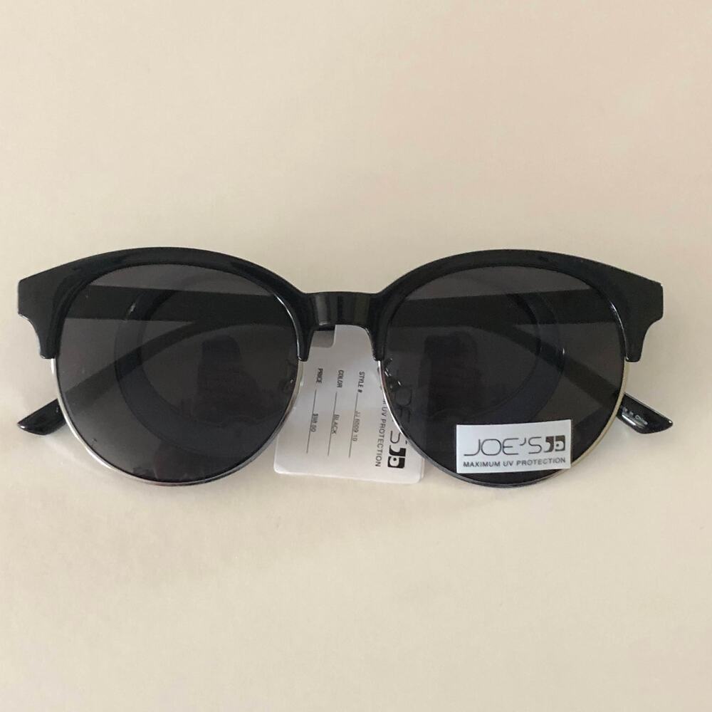 Joe's Jeans Sunglasses 54mm Black Round New